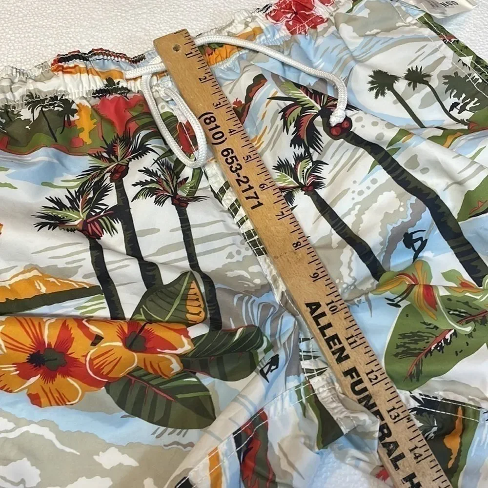 Old Navy Men Tropical Print Swim Trunks Size L